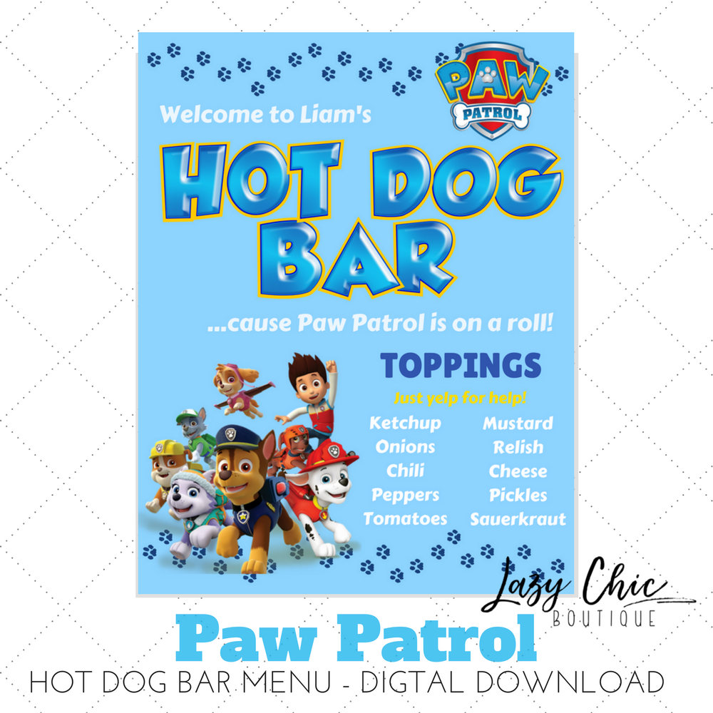Hot dog bar for party